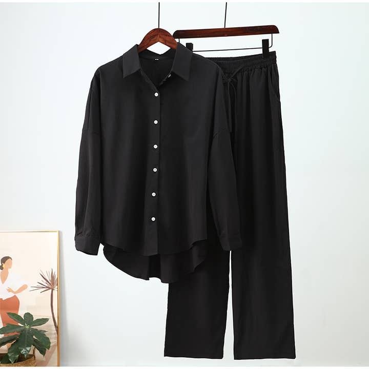 Sweetkama - Wholesale Top & Pant Set (NOT Loungewear) - Women's - Sweetkama Ladies Solid Color Top & Pant Daily Set