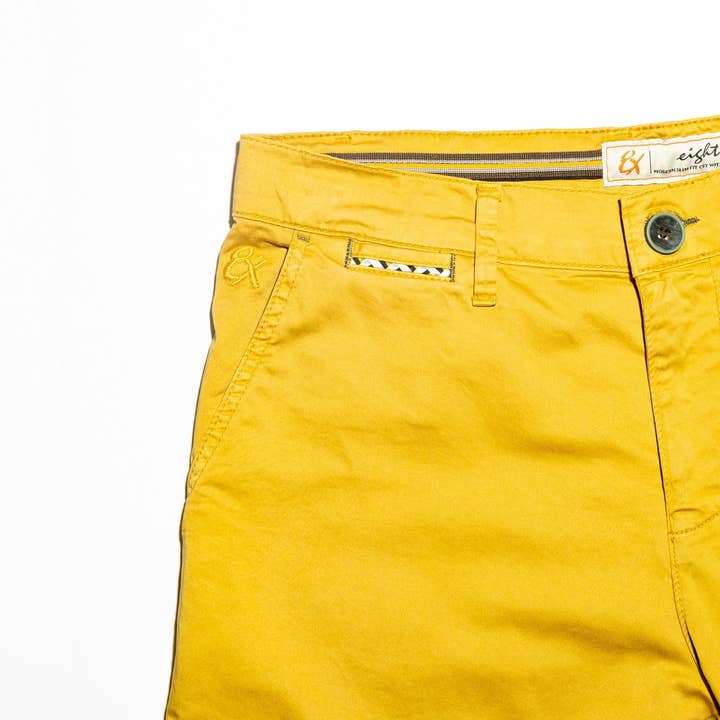 YELLOW Regalia Chino Shorts - Mustard for wholesale on Faire
