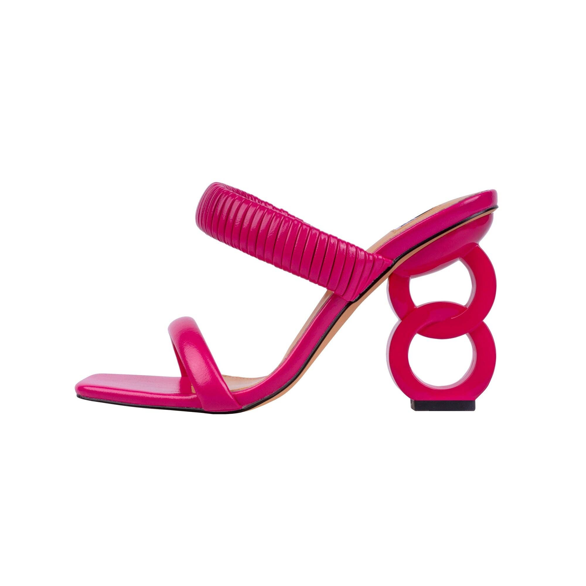 LADY COUTURE – Engroshandel Højhælede sko - Dame – Ninety Union RADDLE metalhæl plisseret tobåndsglide40