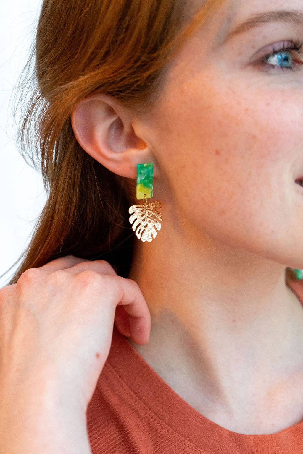Spiffy & Splendid - Wholesale Dangle Earrings - Mini Belize Earrings - Green // Resort, Plant, Jewelry6