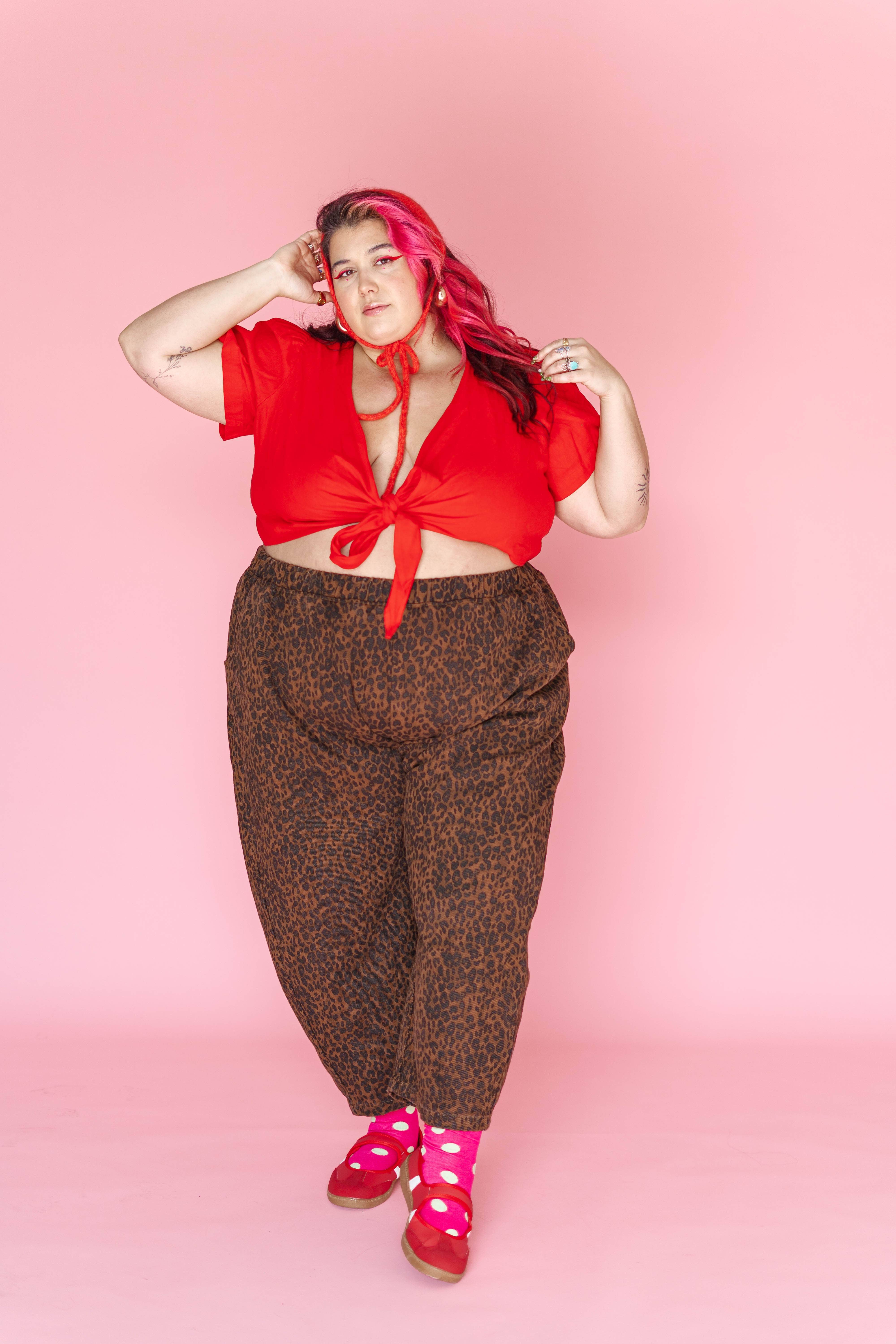 Nettle Studios - Wholesale Pants - Women's - Size Inclusive Gender Neutral Leopard Twill Balloon Pant13