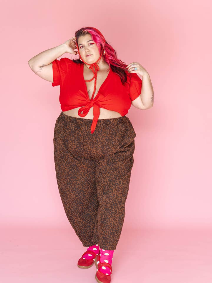 Nettle Studios - Wholesale Pants - Women's - Size Inclusive Gender Neutral Leopard Twill Balloon Pant13