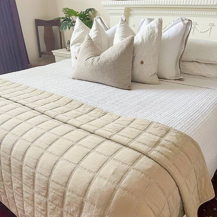 Mama and Tochter - Wholesale Quilt - Stonewashed Organic Cotton Quilt - Natural0