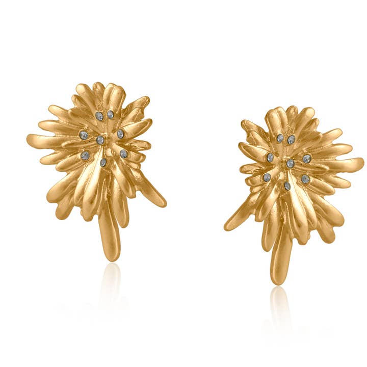 FREDERICA FLORALE MATTE OHRRINGE für den Großhandel von Big Metal London