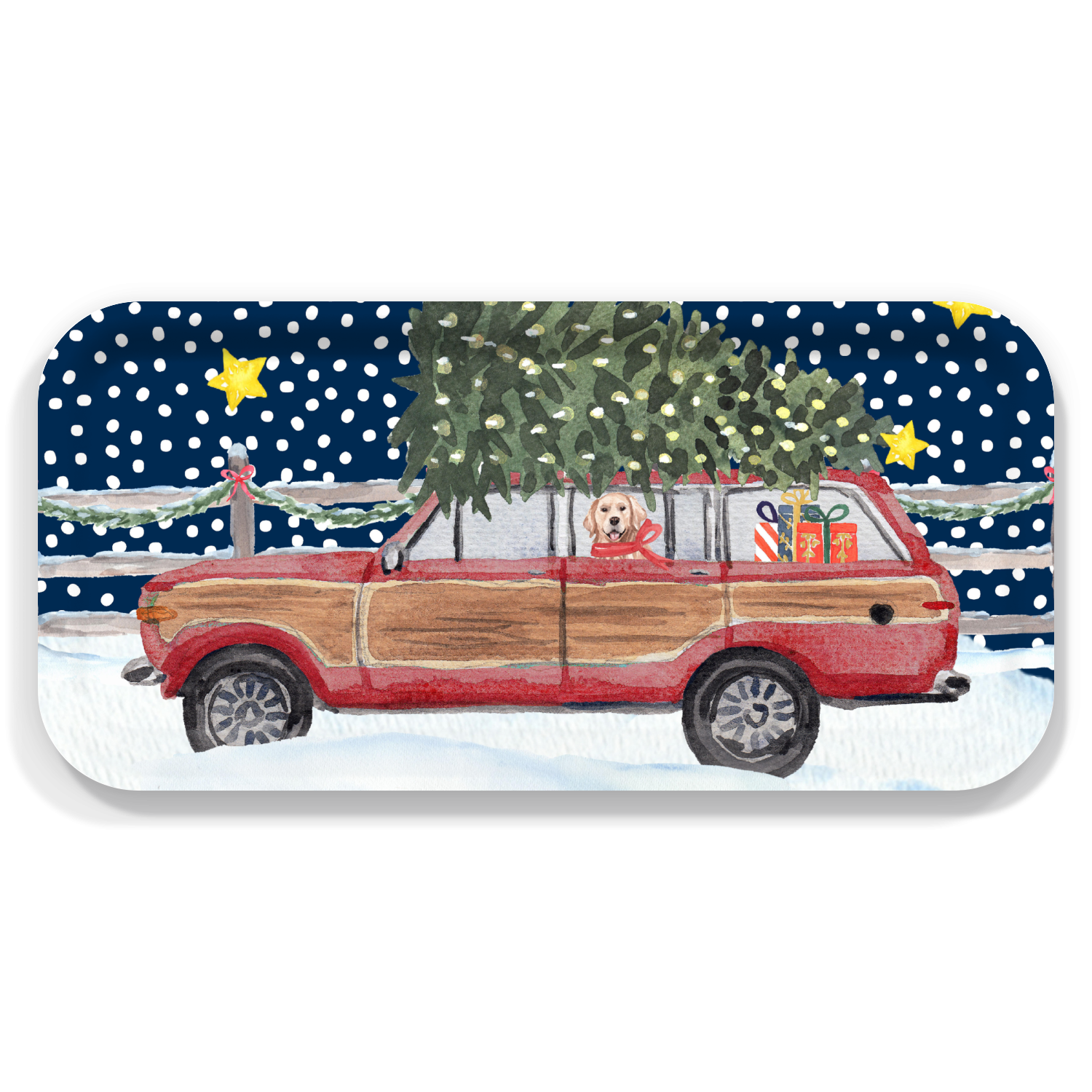 The Muddy Dog - Wholesale Serving Tray - Christmas Delivery Birchwood Serving Tray: Three Sizes 2