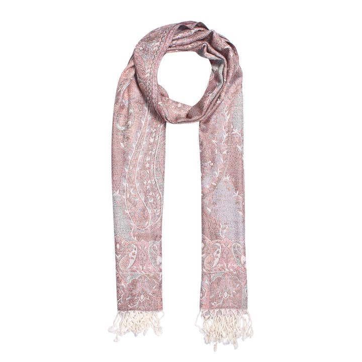 Paisley Print Jacquard Lightweight Long Scarf for wholesale by Miniapparels