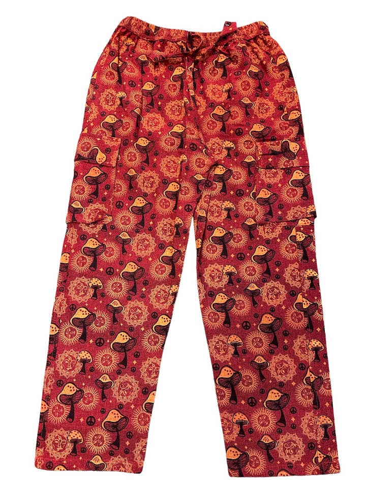 Algodão Multi Sol Lua Cogumelo Calça de Yoga D434 por atacado de Rising International Inc