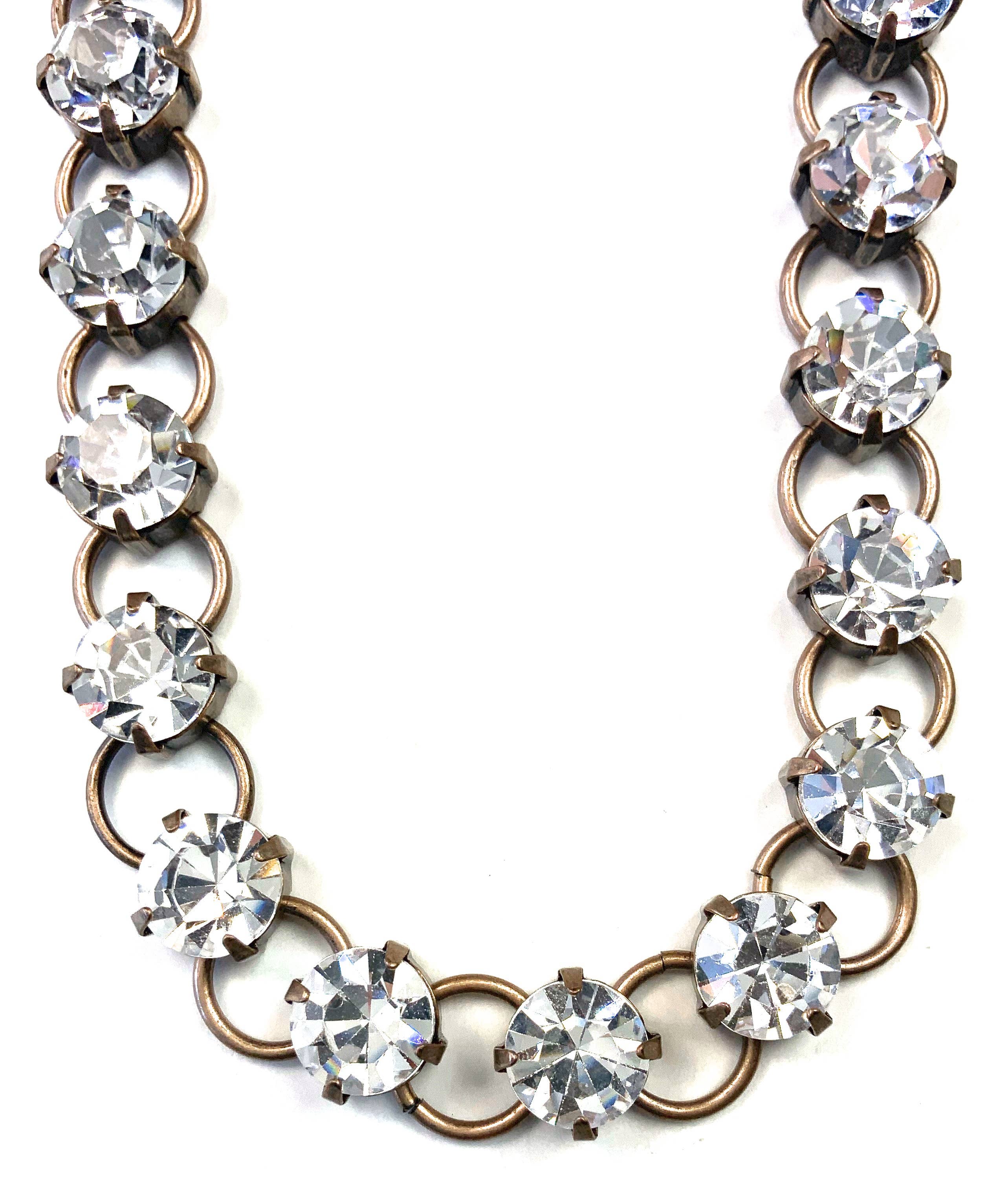 Lost & Found Trading - Wholesale Link & Chain Necklace - TCM777 NK-Bold Rhinestone Chain / Crystal1