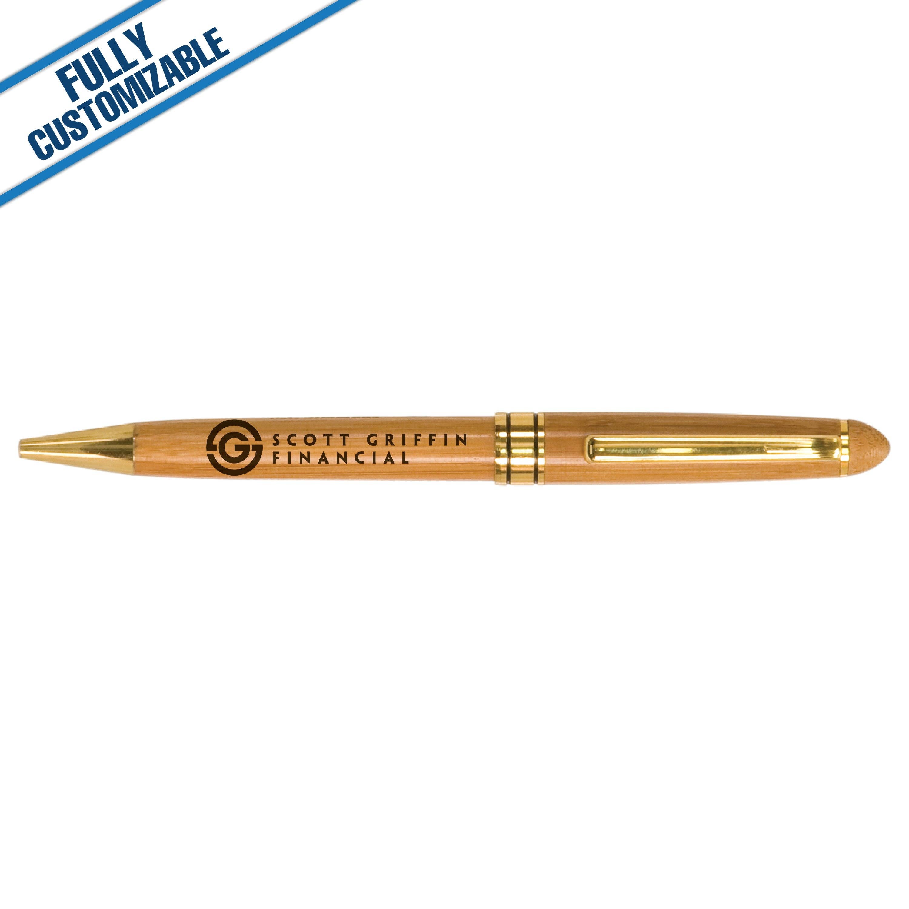 GiftWorksPlus - Wholesale Pen - Wide Bamboo/Maple/Rosewood Pen - Fully Customizable0