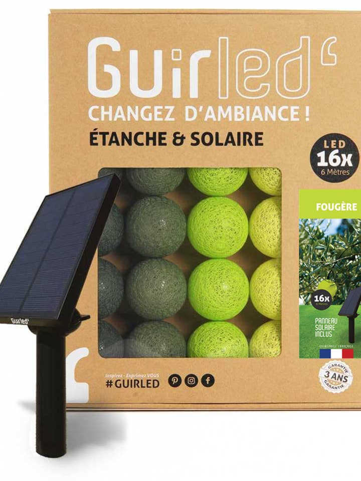 Luci a corda per esterni impermeabili Fern Solar per la vendita all'ingrosso da parte di Guirled
