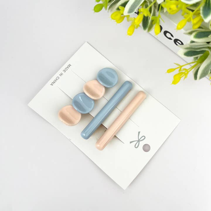 TheDivaSoap – wholesale Hårklämma - Dam – 3-pack färgglada hårklämmor i acetat, vårhårklämma