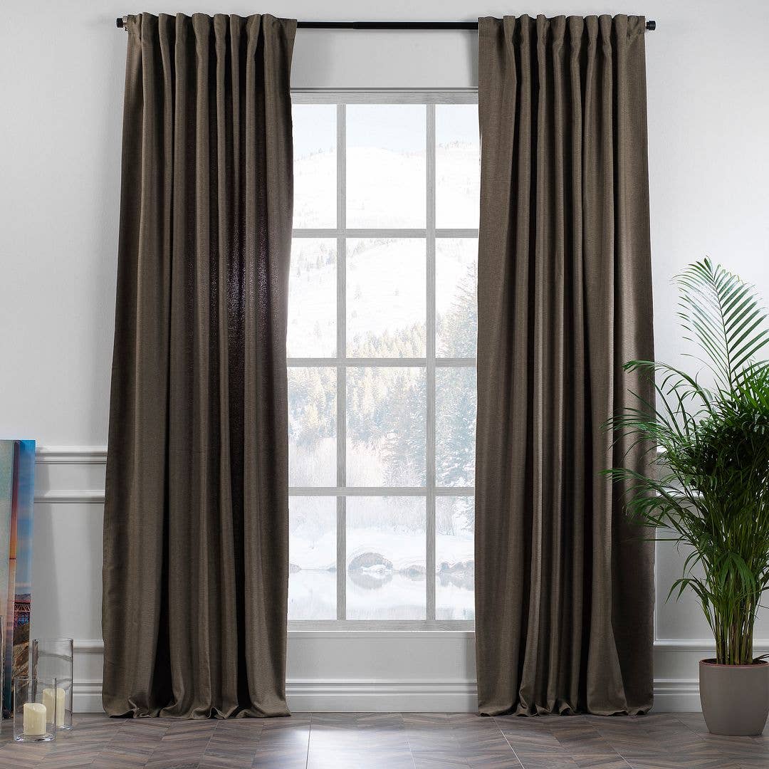 Bes Home Design - Wholesale Curtain - Extra Long Faux Linen Decorative  Custom Size Curtain7
