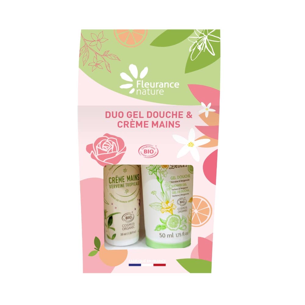 Fleurance Nature - Wholesale Gift Box - Verbena shower gel and hand cream duo2
