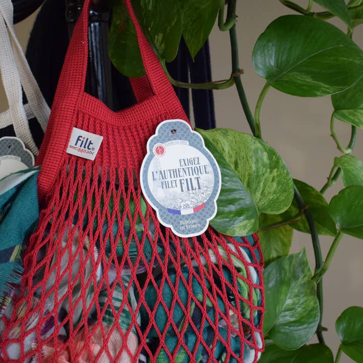Filt1860 - Wholesale Grocery/Shopping Bag - Net shopping bag Rouge size mini 2