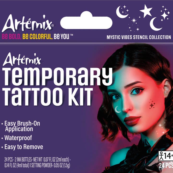 Kit de tatouage temporaire Artémix 24 pièces : Mystic Vibes pour la vente par Artemix Body Art