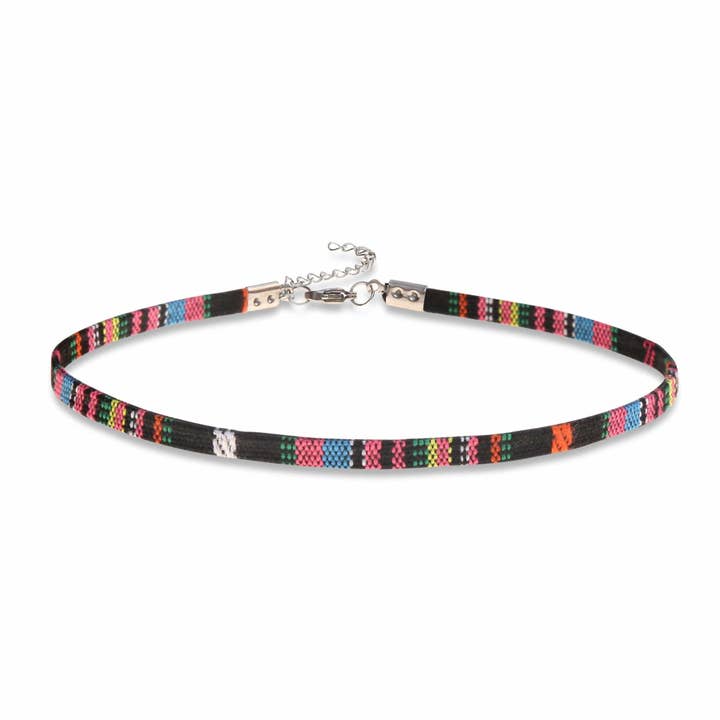 Made By Nami - Wholesale Choker/Collar - Choker Necklace - Black-Pink