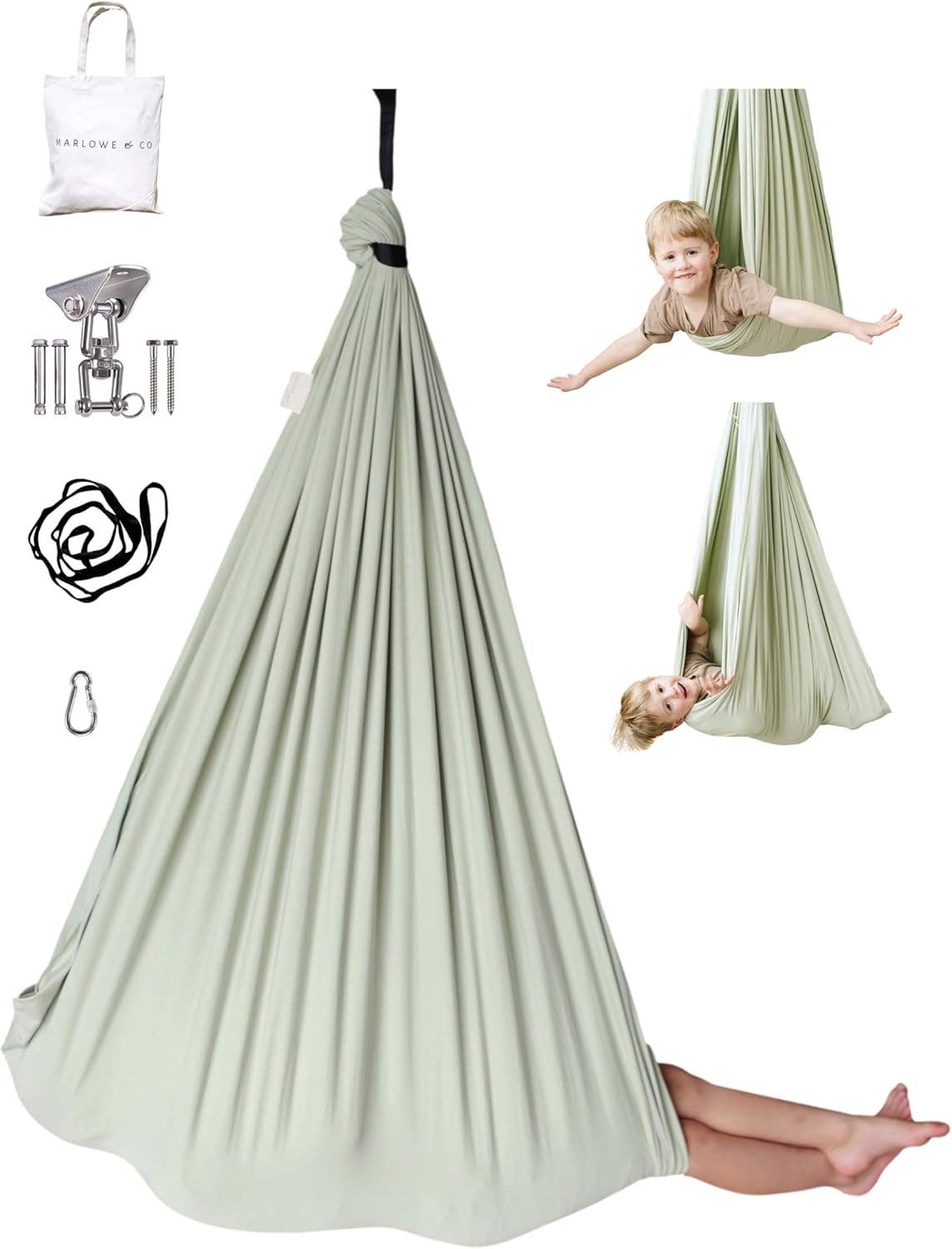 Marlowe & Co - Wholesale Hammock - Kids - Desert Sage Cotton Sensory Swing