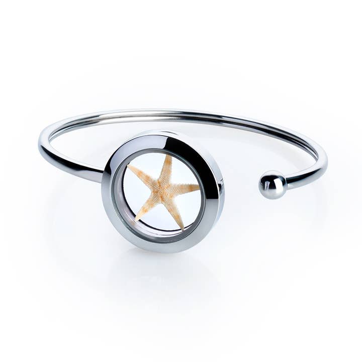Pulsera de puño hecha a mano con estrella de mar natural para venta al por mayor de My Little Nature