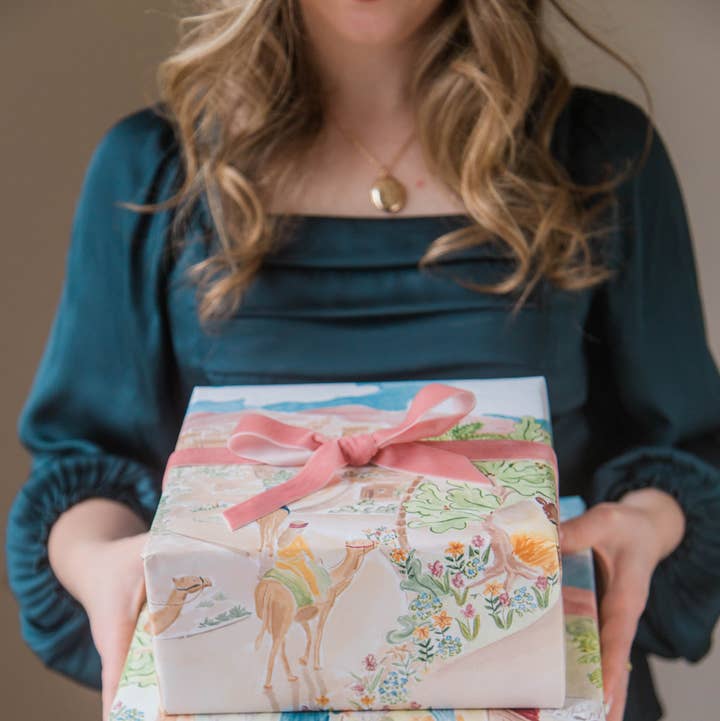 The Illustrated Life - Wholesale Flat Wrap - Christmas Tapestry Gift Wrap0