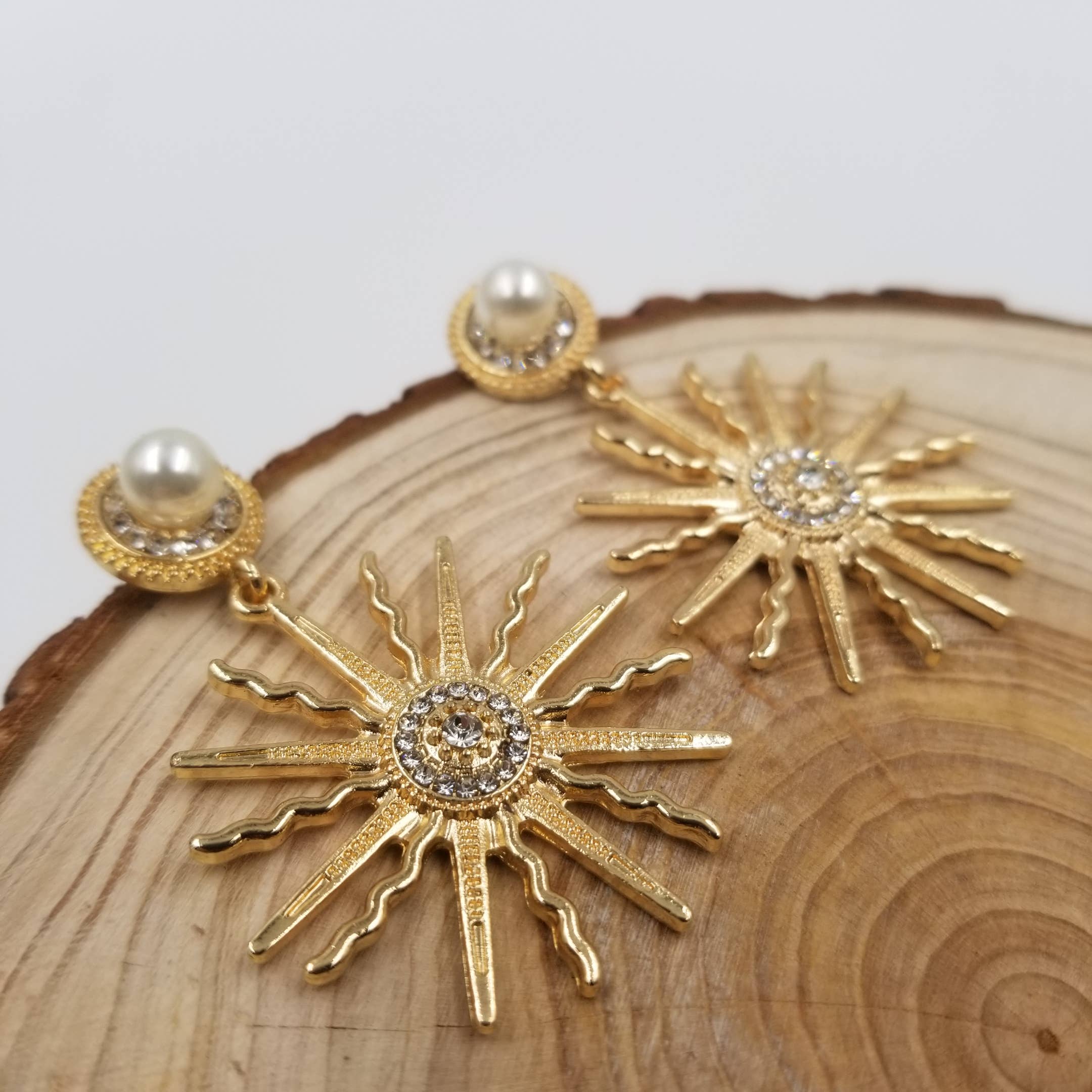 CHAKRA JEWELRY - Vendita all'ingrosso Orecchini pendenti - Orecchini in lega di girasole1