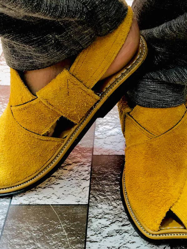 Peshawar Chappal til mænd i høj kvalitet, tekstureret stof herrer for engroshandel hos vintarust