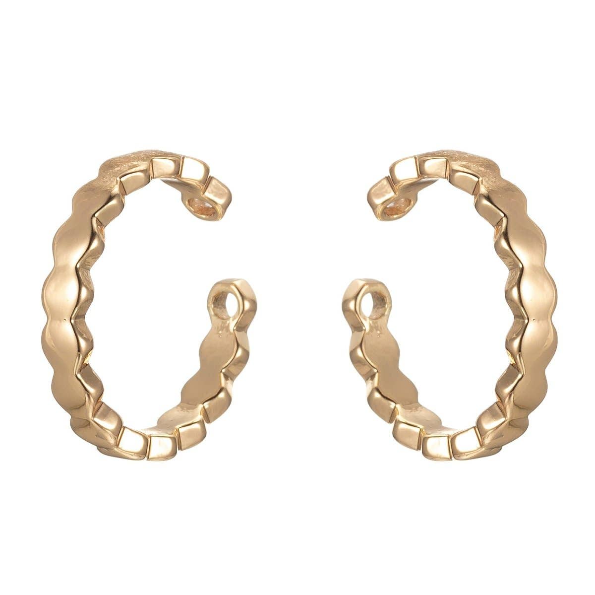 Aim Eternal - Wholesale Cuff/Wrap Earrings - Dainty Gold Ear Cuff Earrings For Wholesale Jewelry Supplies Minimalist Cuffs Findings AI0400