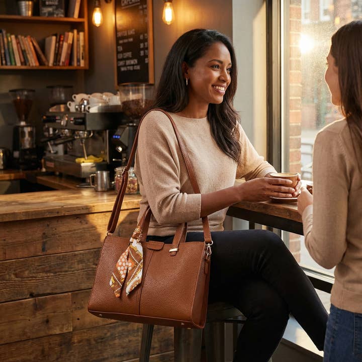 MONIQUE VÄSKA MED SCARF-HANDTAGSTILLBEHÖR för wholesale av KAYLA+AVA