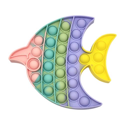 Multi Color Coral Fish Bubble Push Pop Sensory Fidget Toy for wholesale on Faire