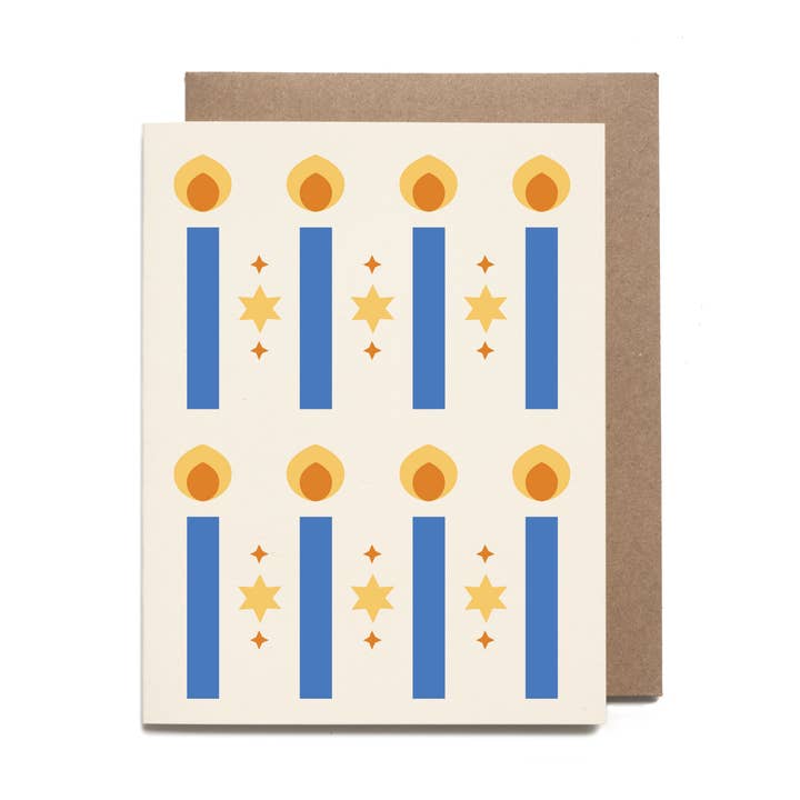 Hanukkah Pattern Holiday Card for wholesale by Worthwhile Paper