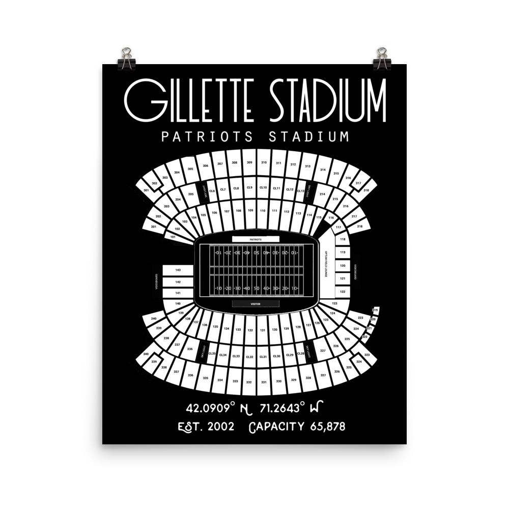 Stadium Prints by BTB – wholesale Poster – New England Patriots Gillette Stadium affisch Print1