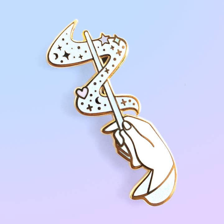 Broche en émail Magic Wand pour la vente par Joy Addict