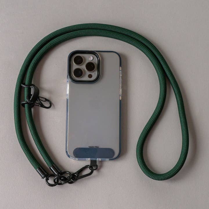 Forest Green Crossbody Rope Lanyard Adjustable Phone Strap for wholesale by Talk and Tell