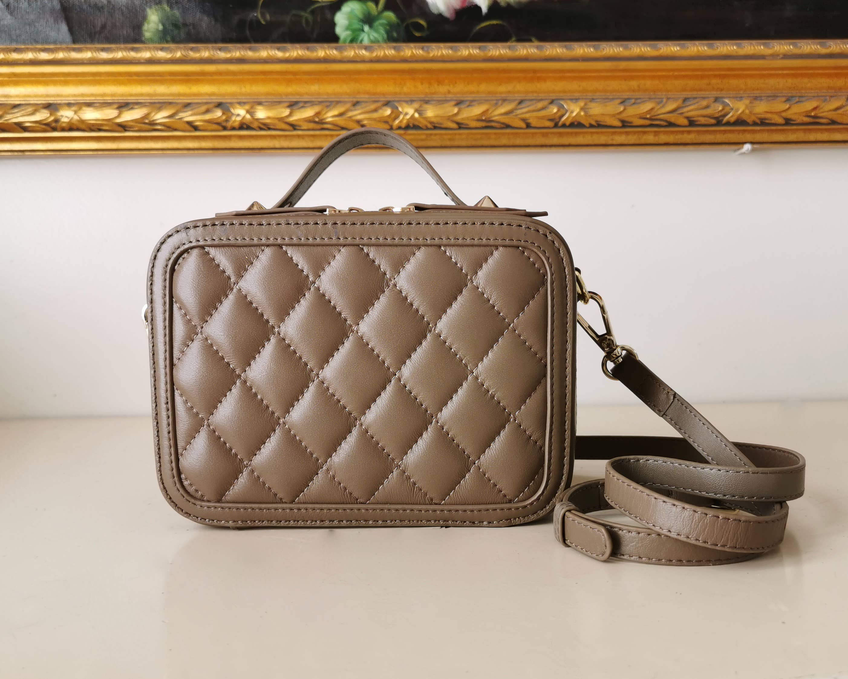 JULIA PARIS - Venta al por mayor Bolso con asas - Mujer - Bolso rectangular acolchado de piel suave de cordero1