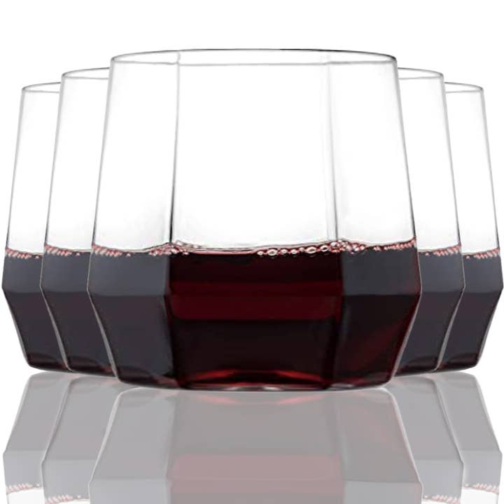 Youngever - Wholesale Wine Glass - Youngever 9 Pack 15OZ Plastic Shatterproof Wine Glasses