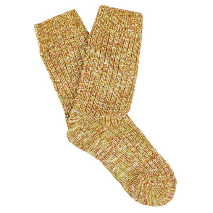 Women Melange Socks - Yellow / Orange for wholesale by ESCUYER