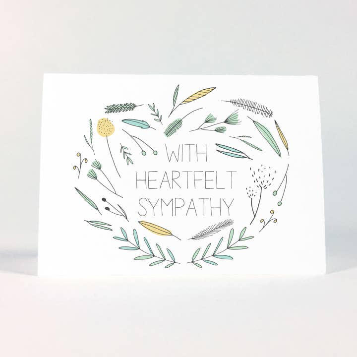 Tarjeta con corona de condolencias sinceras para venta al por mayor de Potluck Press