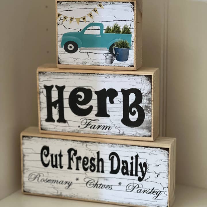 Herb Farm Block Set för wholesale av Thompsons Handmade Country LLC