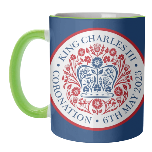 ART WOW - Venta al por mayor Taza - Tazas con el emblema de la coronación del rey Carlos en azul5