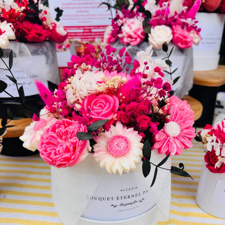 Alcazia - Wholesale Artificial Flowers - Eternal scented bouquet - Summer rose1