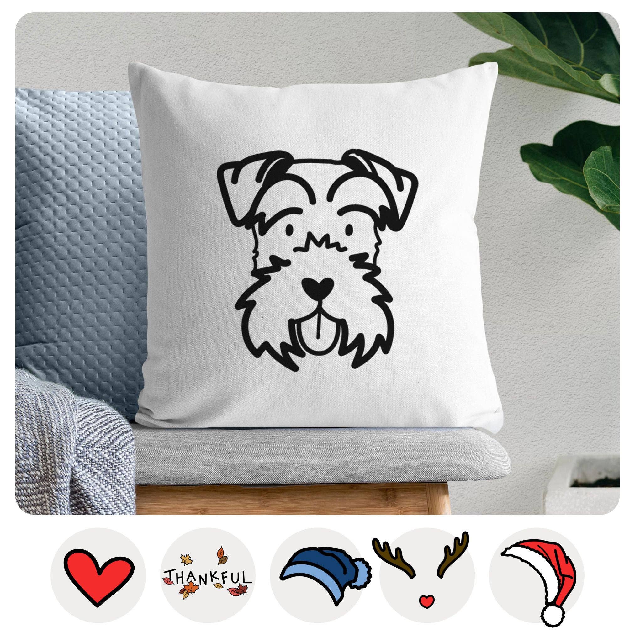 Inkopious - Wholesale Throw Pillow Cover - Love Always Miniature Schnauzer - Throw Pillow Cover