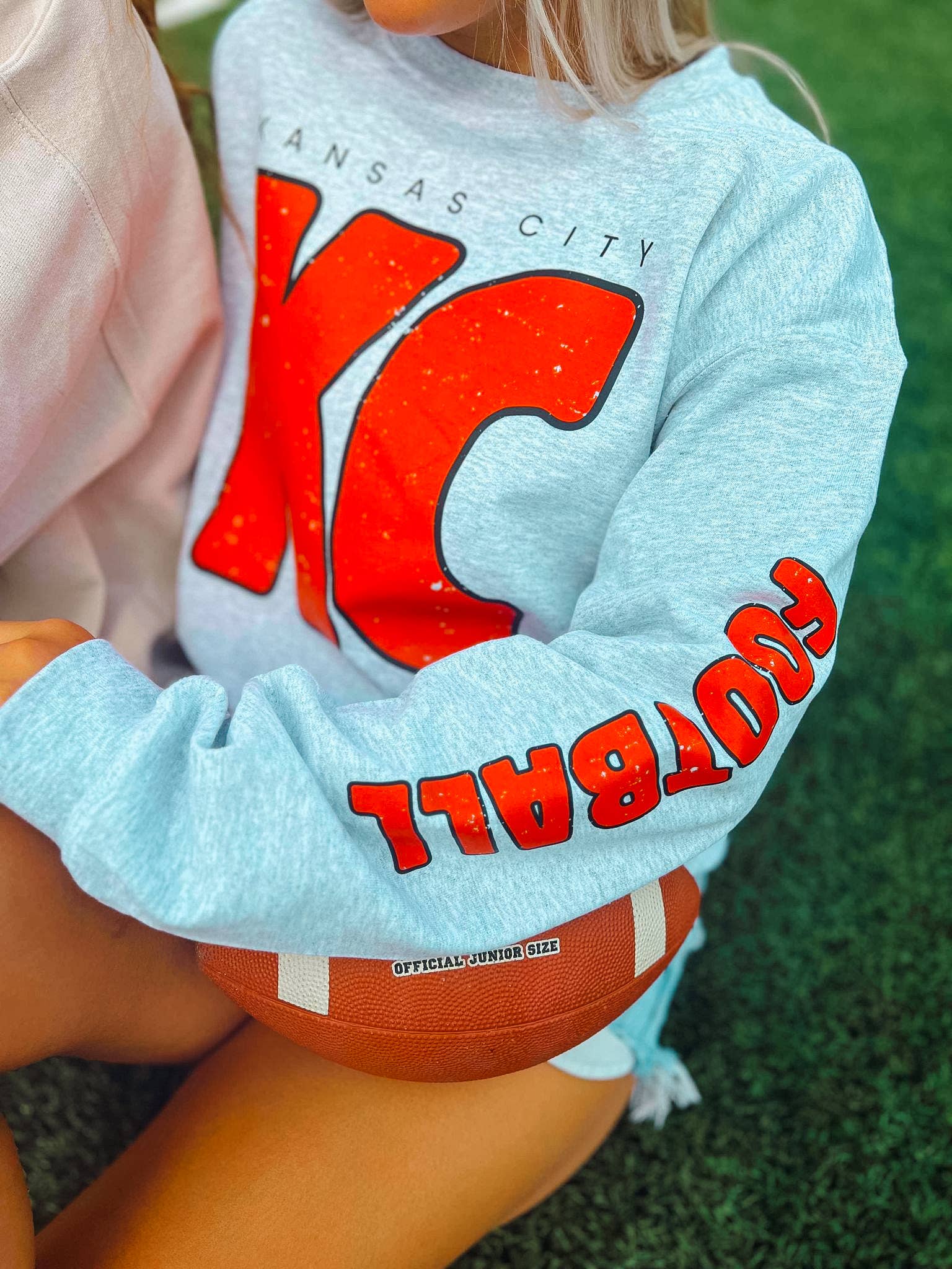 Country Charm Wholesale - Wholesale Graphic Sweatshirt - Unisex - Kansas City KC + Football sleeve5