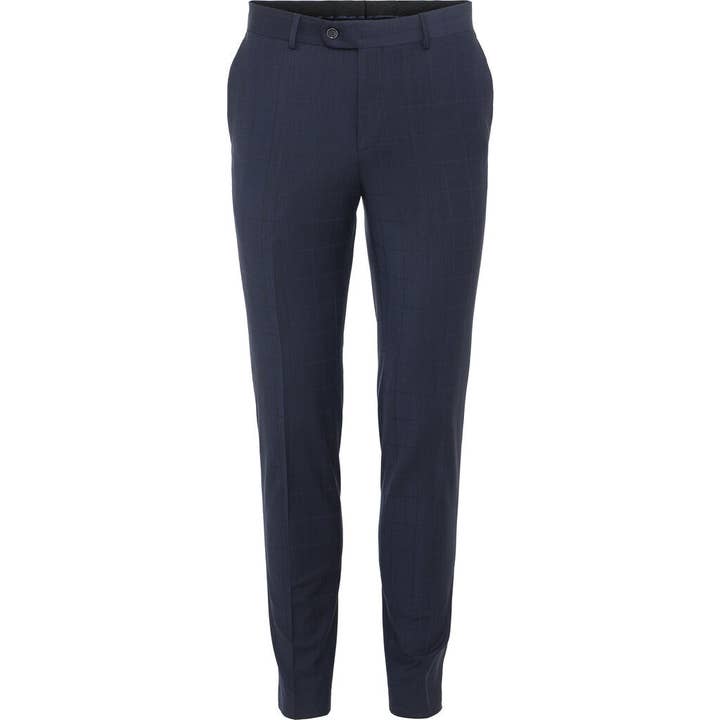 Calças de Flint Check Lã Flint Check NOS - Navy por atacado de 2Blind2C