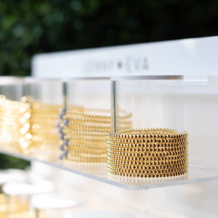 Lenny & Eva - Wholesale Beaded Bracelet - Collection Pack - Gold Beaded Bracelet Pack with Display