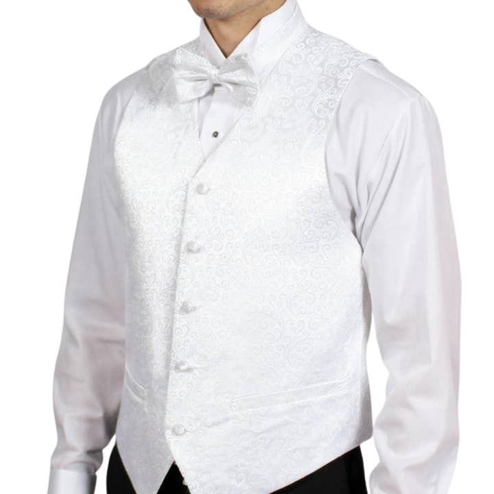 Ferrecci Chaleco para Hombre PV50-9 Blanco con Espalda Blanca Conjunto para venta al por mayor de Ferrecci