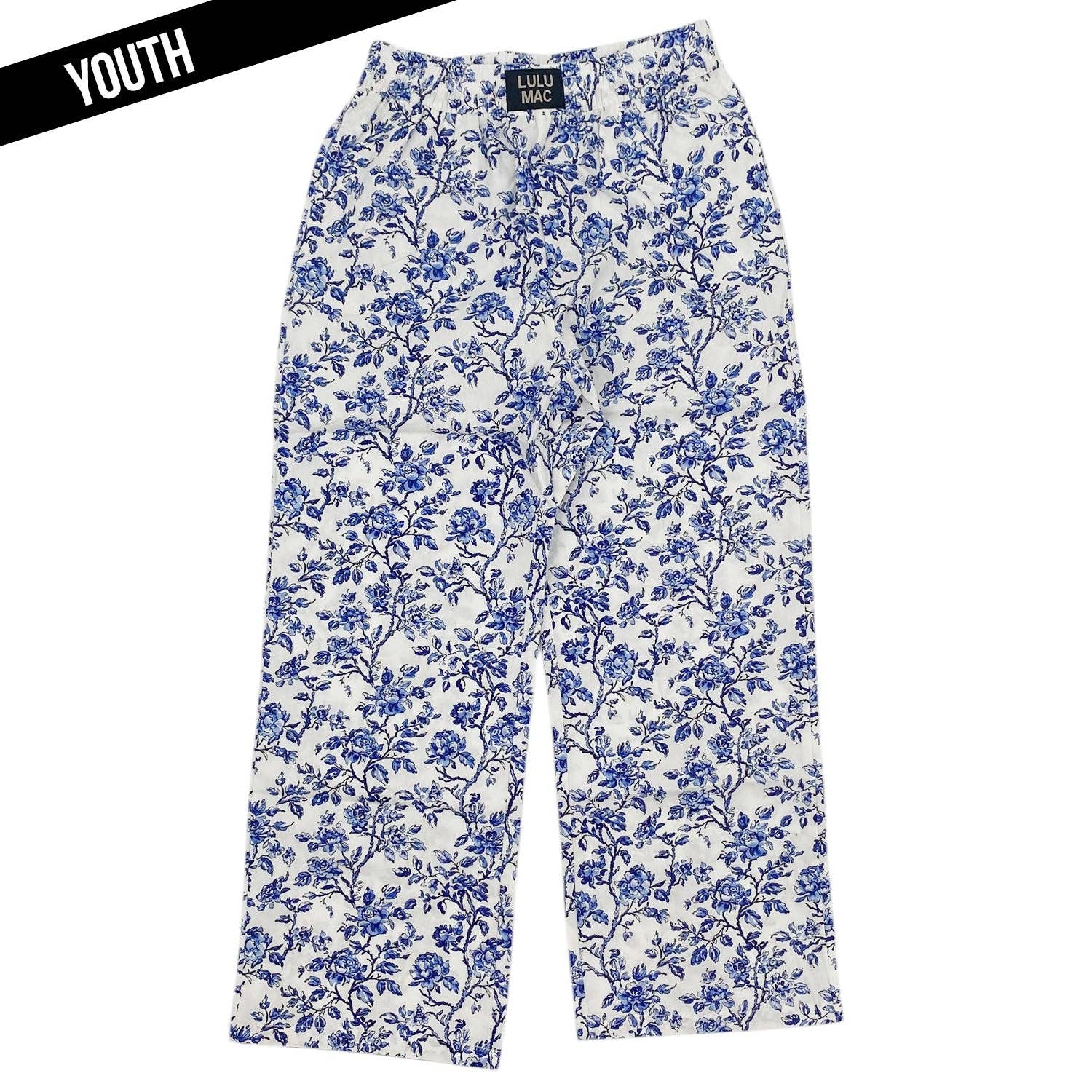 Blue Floral LM-KPA-1004-Blue Floral-Kids Pants for wholesale on Faire0