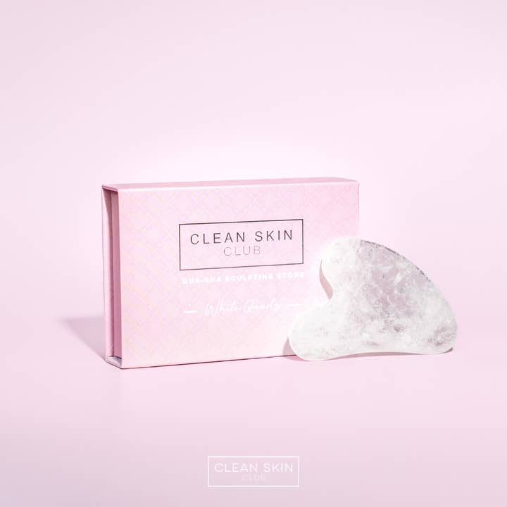 Clean Skin Club - Wholesale Gua Sha Tool - White Quartz Gua Sha Sculpting Stone1