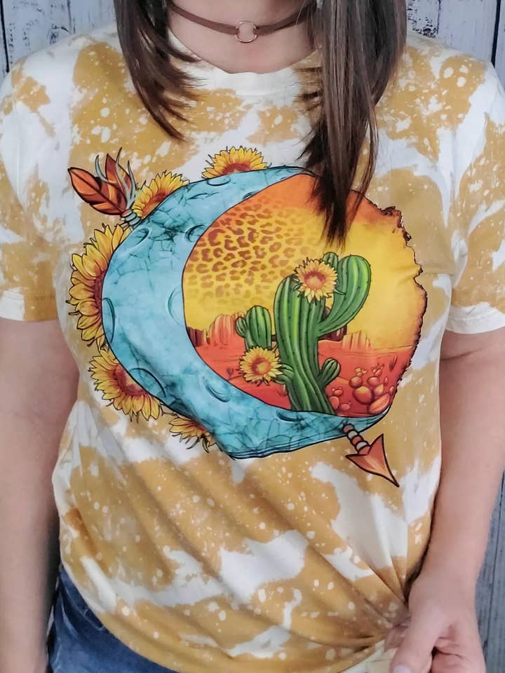 Desert Moon Bleached Tee for wholesale by Wanderlust Designs Wholesale