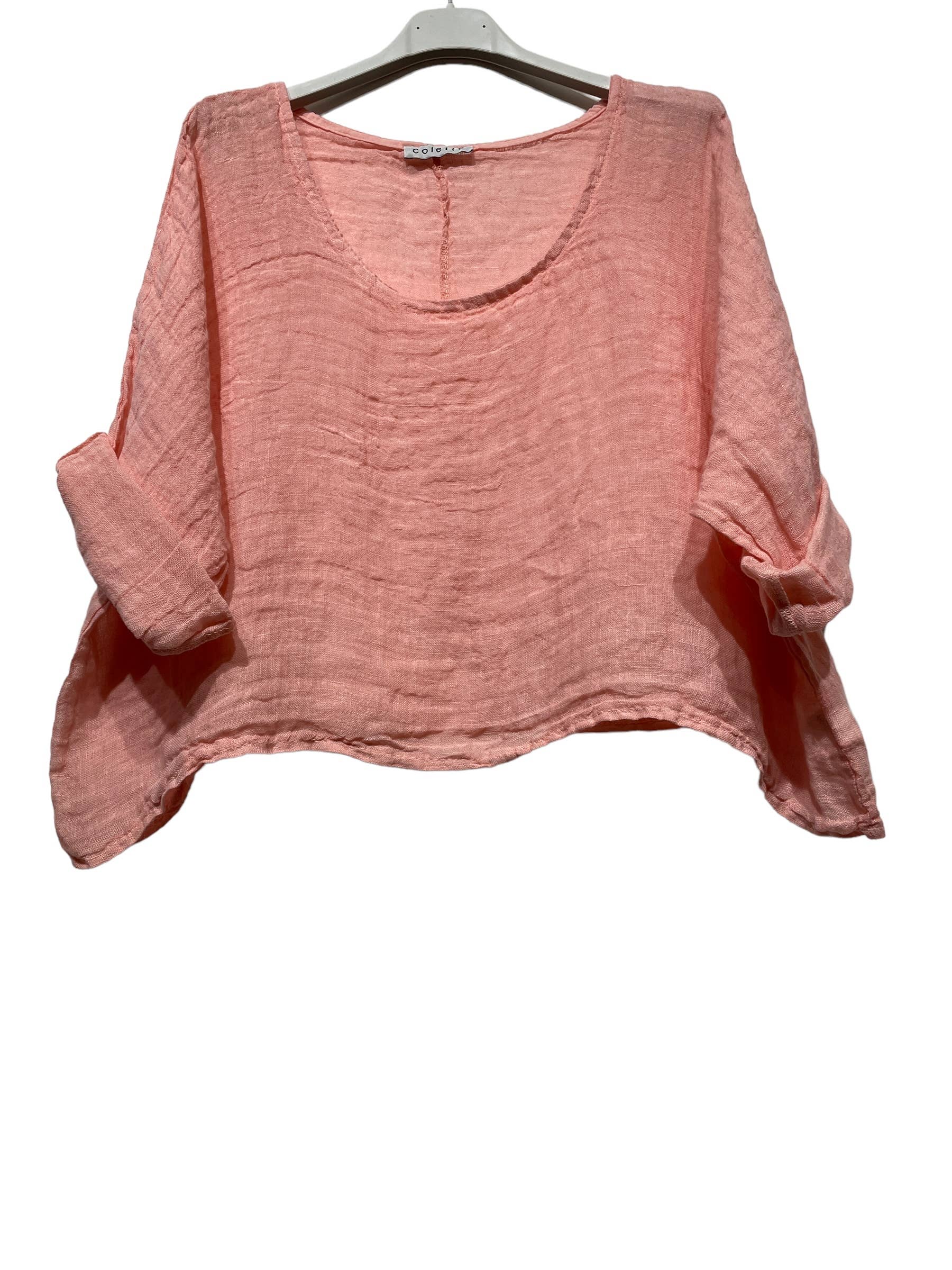 LINEN & COTTON HOUSE – Engroshandel Bluse - Dame – 18415 top i hør til forårs- og sommertøj2