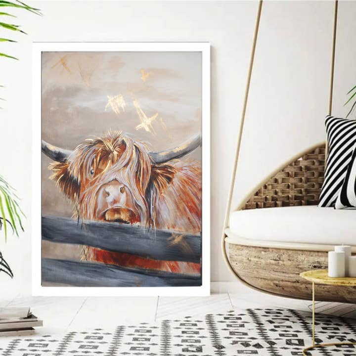 Limited Edition Canvas Print Gordon the Highland Cow for wholesale by Wendy Laverick