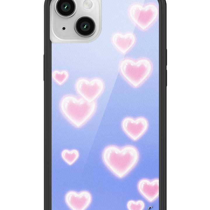Dreamy Hearts iPhone 14 Plus Case for wholesale by Wildflower Cases